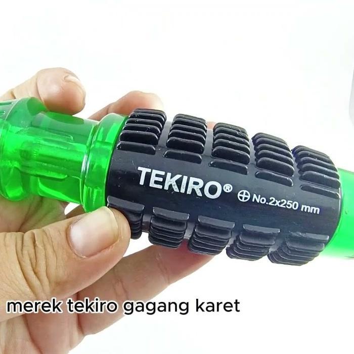 "New" TEKIRO OBENG GAGANG KARET 6MM ORIGINAL TEKIRO - OBENG PLUS OBENG MIN ORIGINAL TEKIRO