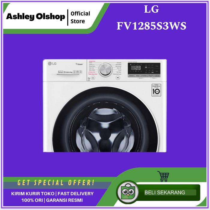 Mesin Cuci Front Loading 8.5 KG LG FV1285S3WS Mesin Cuci LG FV1285