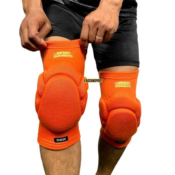 Kneepad Futsal Jonas V2 Knee Pad Original Pelindung Deker Lutut Kiper Warna Hitam Putih Biru Merah