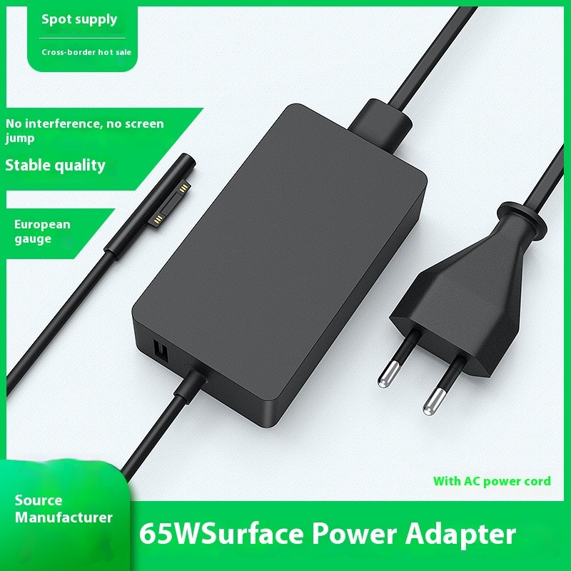 65W Surface Pro Charger for Microsoft Surface Pro 9, 8, 7+, 7, 6, 5, 4, 3, X, Windows Surface Laptop