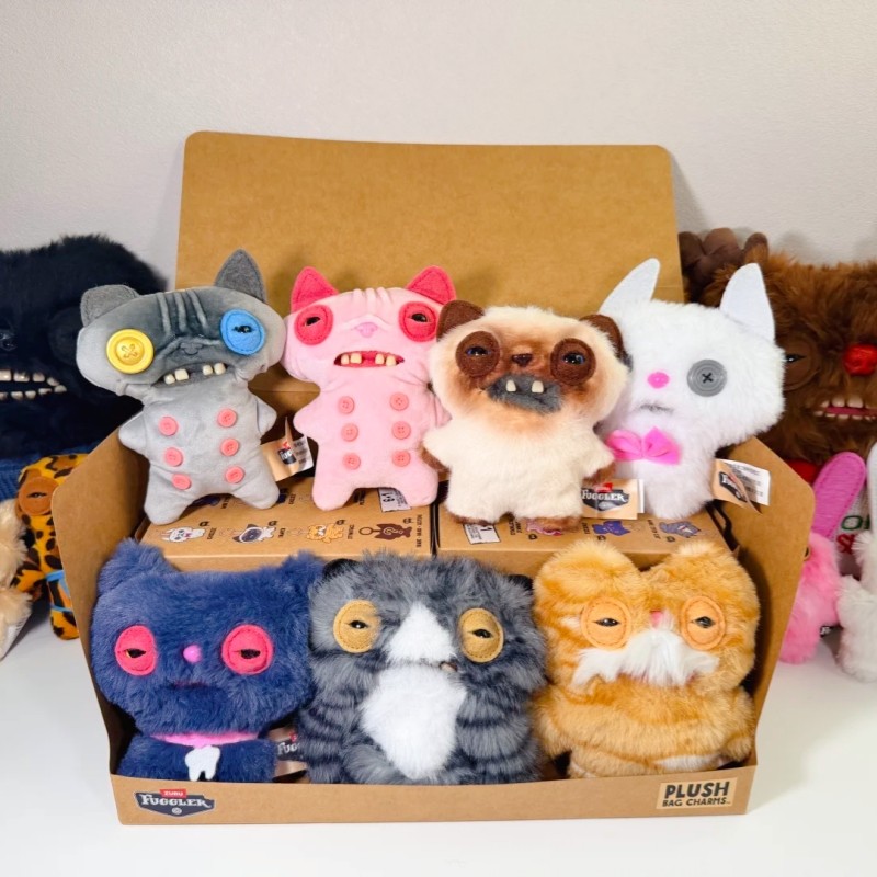 Fuggler Alley Cats Series Blind Box Funny Ugly Monster Keychain Cute Bag Charms Trendy Collectible