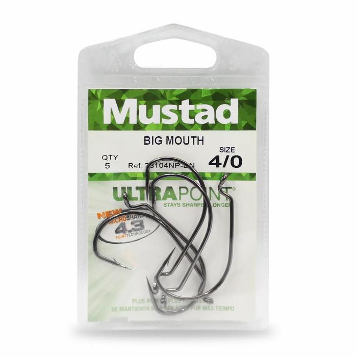 Ready Kail Pancing Mustad Big Mouth 38104Np-Bn Worm Hook
