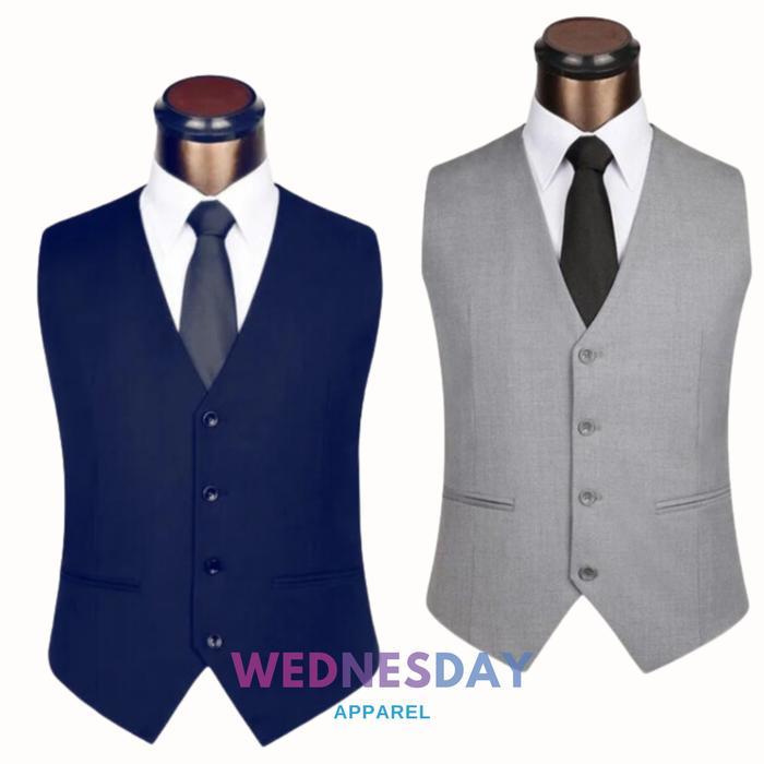 Wednesday - Jas Rompi Vest Dalaman Blazer Premium Formal Bahan Katun Drill Diskon Sale