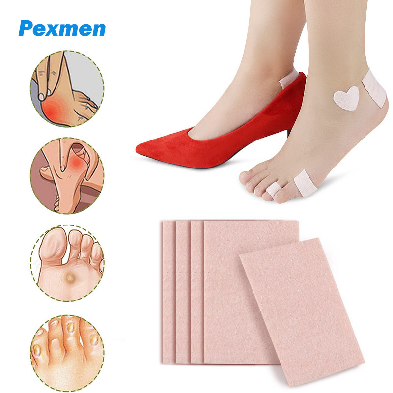 Pexmen 1/2/5Pcs Moleskin Tape Moleskin Adhesive Heel Pads for Feet Blisters Reduce Friction Pain