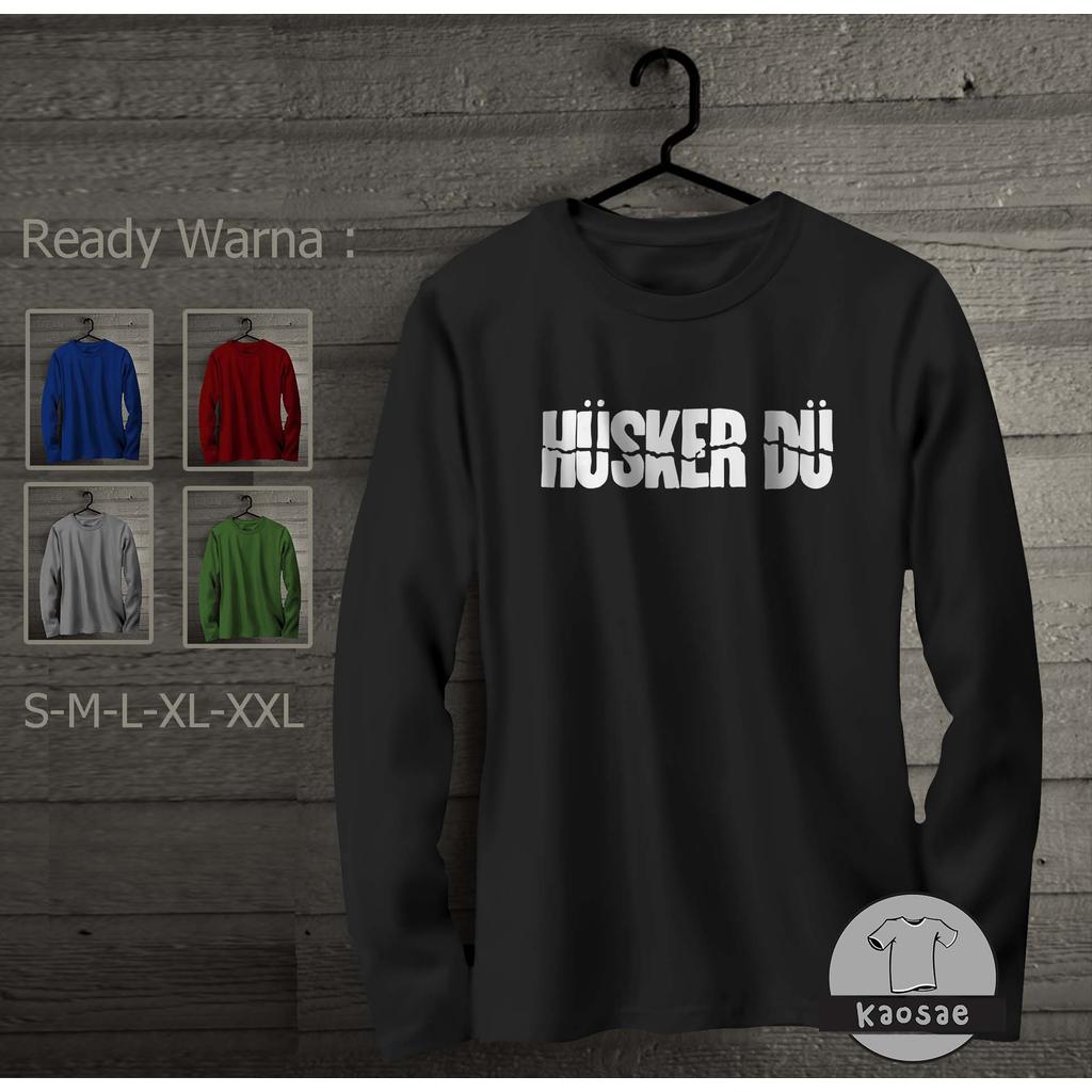 Kaos New HUSKER DU Tangan Panjang Kaos Distro