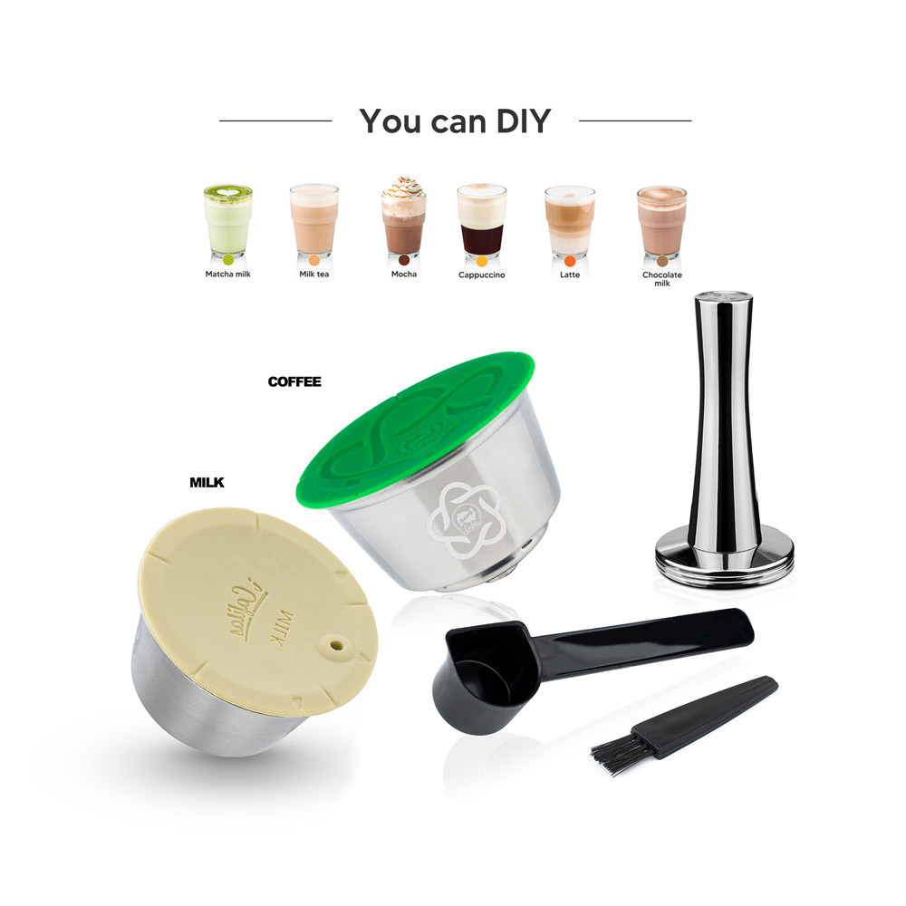 Reusable coffee Capsule for Dolce Gusto Refillable Pods Espresso Capsule Filter Stainles Steel DIY M