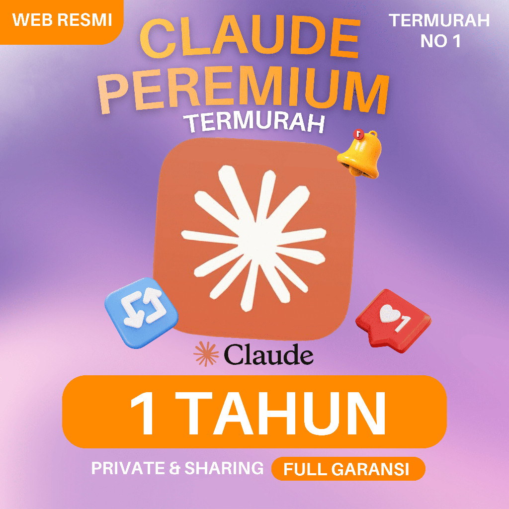 CLAUDE AI PRO [1 BULAN] Premium AI Canggih Instan 2026 | Garansi Max | Software AI - Termurah 2026