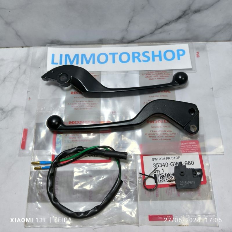paket 5item Cbs old handle handel kiri kanan set switch rem set dan per motor Vario 125 110 Cbs old