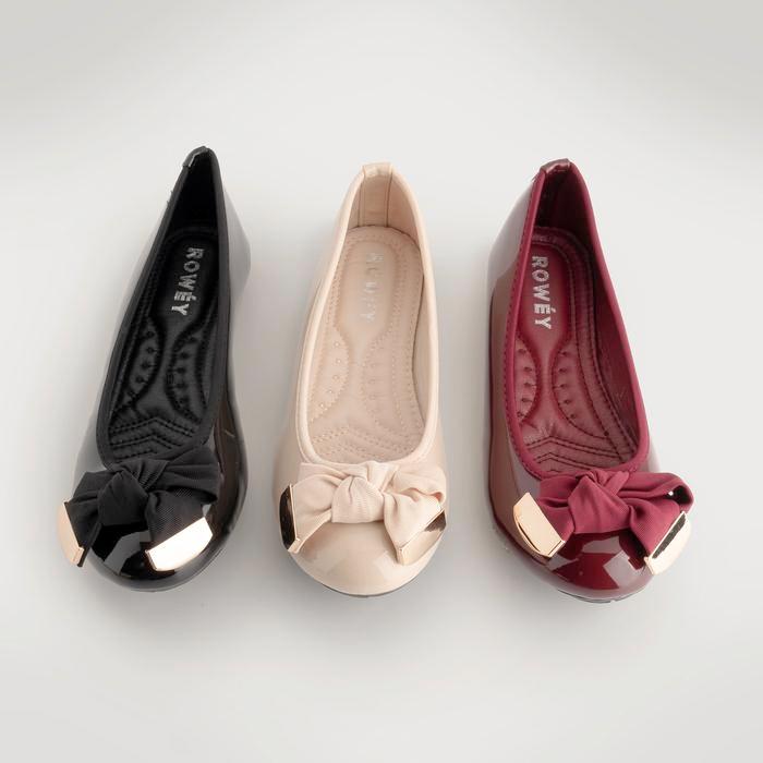 PVN Project Sepatu Wanita Flat Shoes Korea Mewah Coco Ballerina Karet