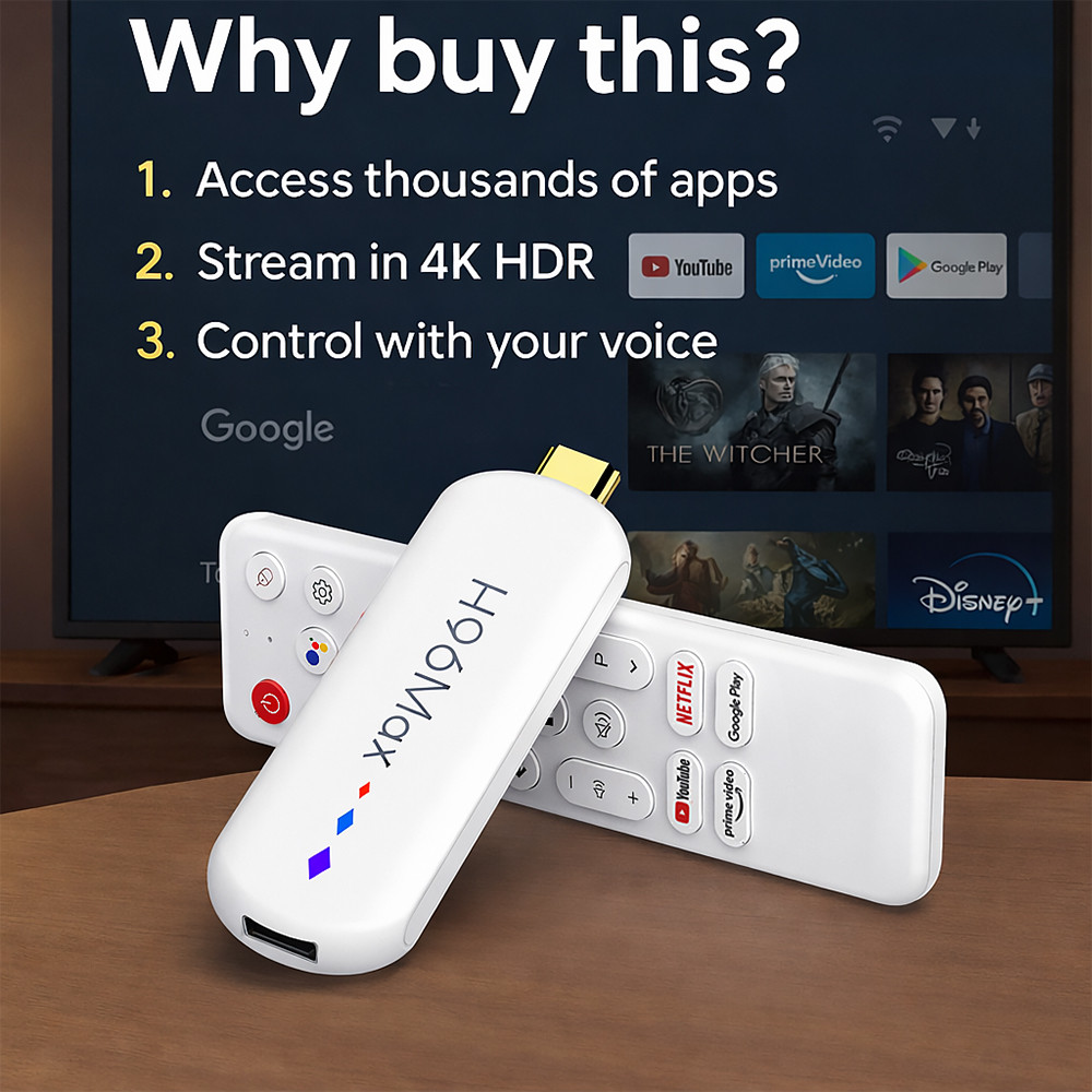 2026 New H96 MAX S905L Mini TV Stick Android 14 Smart TV Box Android14 2GB 16GB 8GB Wifi6 BT 4K HD