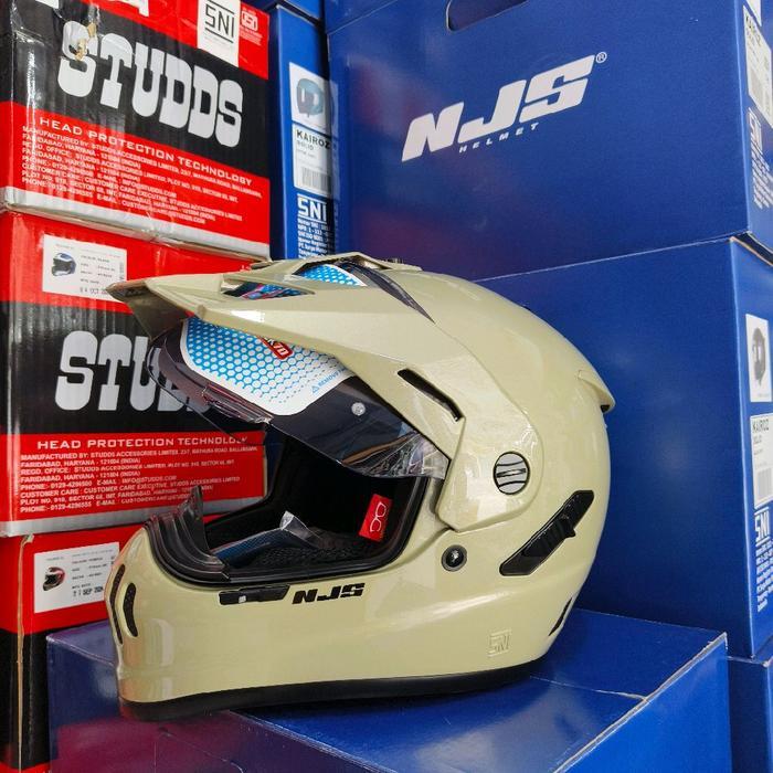 Helm NJS S-Cross Solid Full Face Super Moto