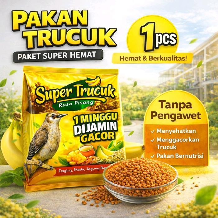 VOER SUPER TRUCUK PELLET PUR VOER PISANG PAKAN BURUNG VOERTRSM