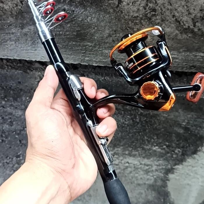 Set Pancing Mini Almini Joran Reel