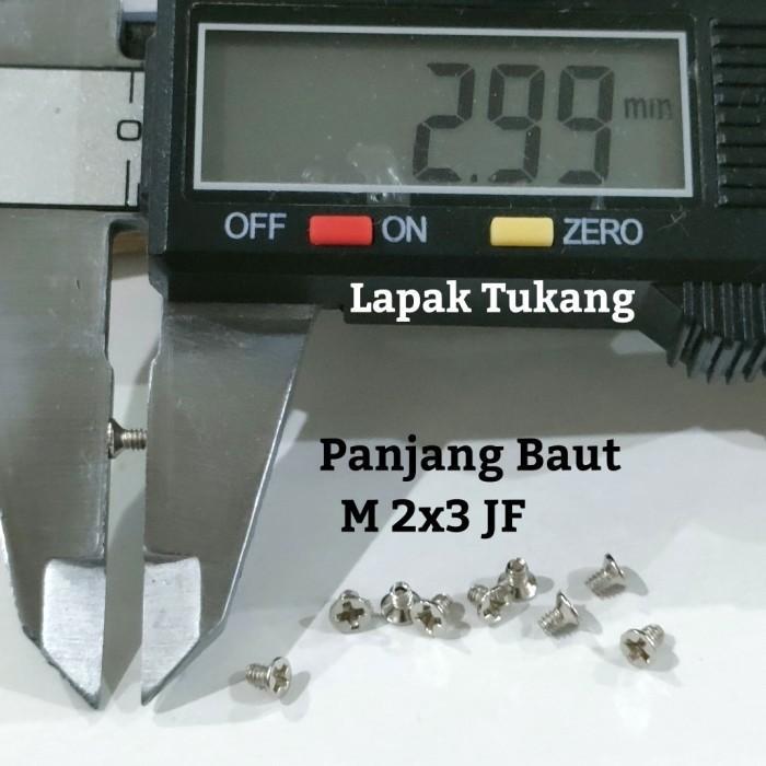 Baut Countersunk M2 Panjang 3-12mm, Paket 100 Pcs