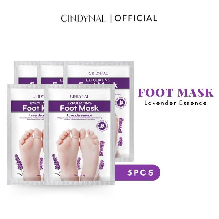 Lariss Maniss 5 Pcs Cindynal Foot Mask Lavender Masker Kaki