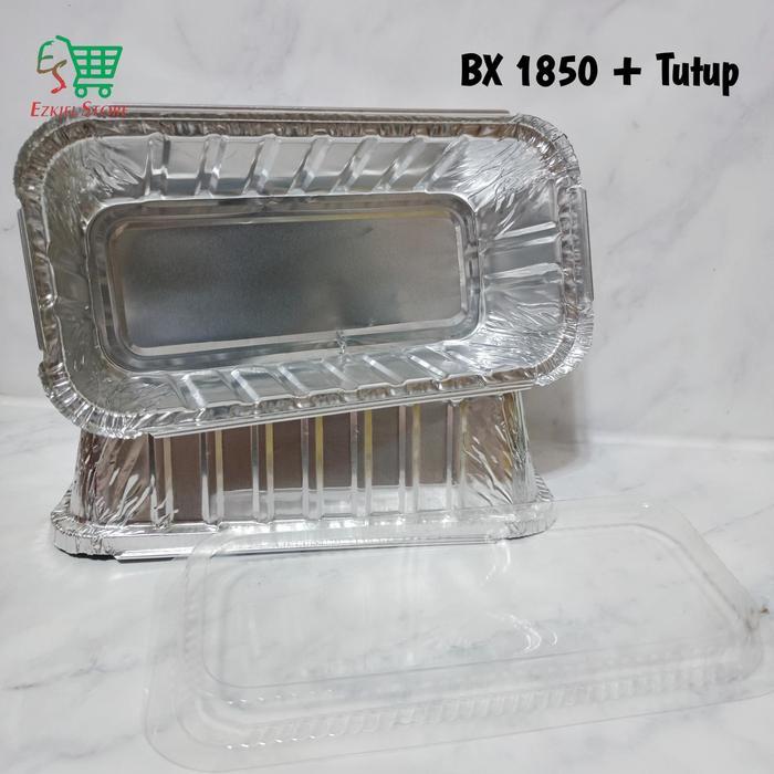 NEWW Aluminium Foil Cup BX1850 + Tutup Alumunium BX 1850 @10 pcs