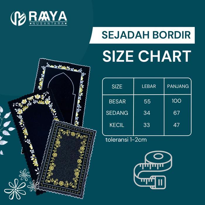 Sajadah Bordir Premium Sejadah Cantik Kepala Busa Lembut Tebal Traveling Sejadah Muka Hamper Polos