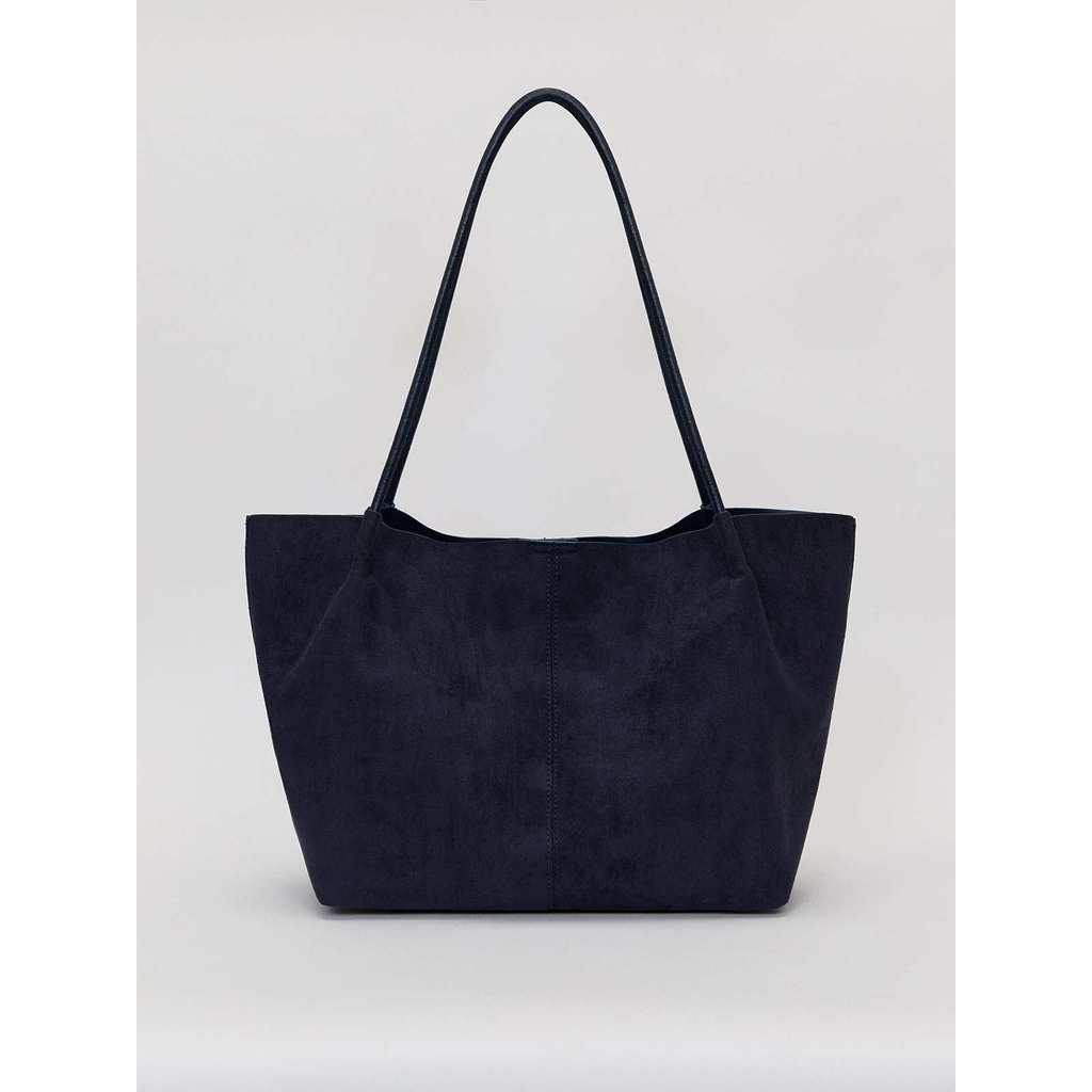 Pomelo - Tas Wanita - Suede Tote Bag - Navy