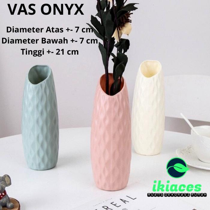 "New" VAS BUNGA PLASTIK MINIMALIS POT BUNGA ELEGAN MOTIF UNIK DEKORASI RUMAH
