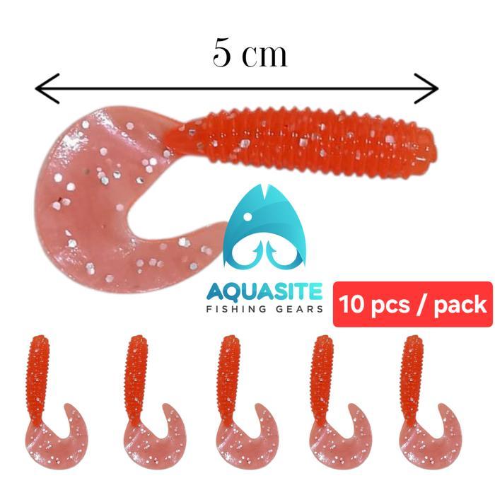 Aquasite Soft Lure Karet Cacing Laut Umpan Casting 5Cm Isi 10 Pcs