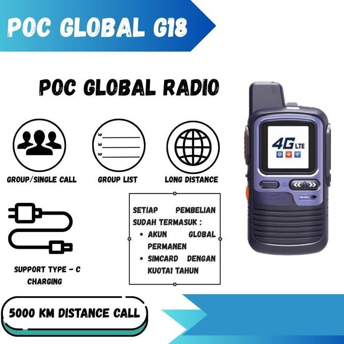 POC GLOBAL G18 WALKIE TALKIE - TWO WAY POC GLOBAL RADIO