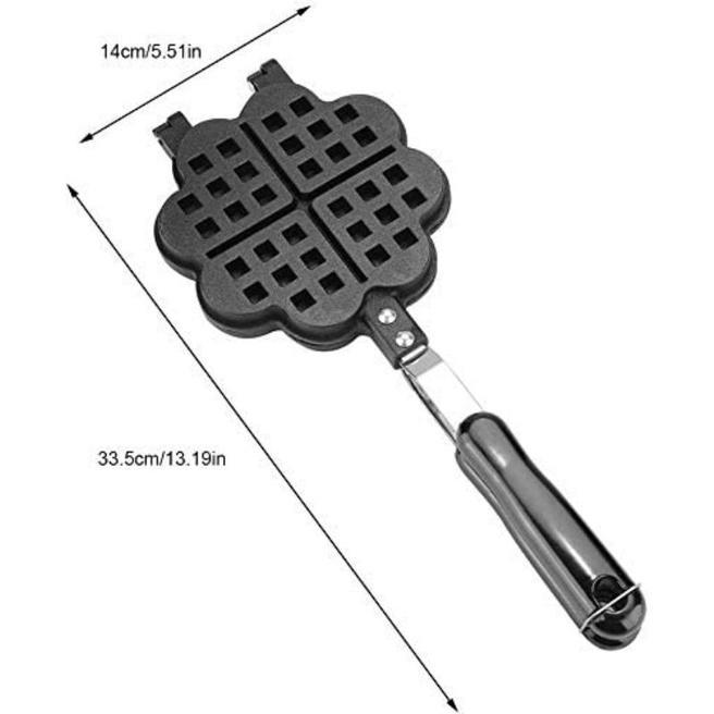WAFFLE MAKER Cetakan Waffle Manual Segi Panjang Loyang Aluminium *