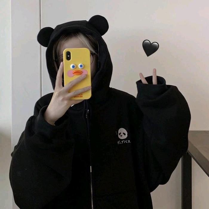 SWEATER OVERSIZE PANDA CUTE - SWEATER WANITA OVERSIZE LUCU Fit Fleece