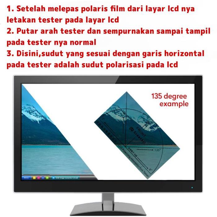 Alat Ukur Derajat Polaris Polarizer Film Angle Tester Testing Termurah