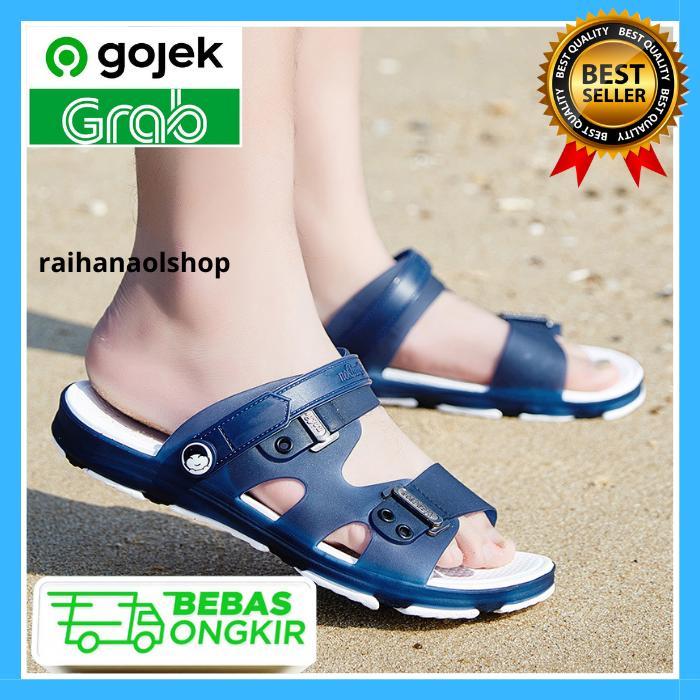 Sandal Kasual Pria Sandal Karet Santai Dewasa Elegan Nyaman Dipakai