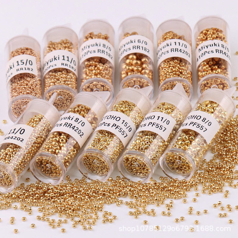 TOHO Colorfast Gold & Silver Plated Glass Seed Beads DIY Jewelry Beads for Handmade Accessories