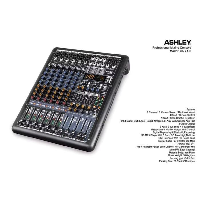 MIXER AUDIO ASHLEY ONYX6 ONYX 6