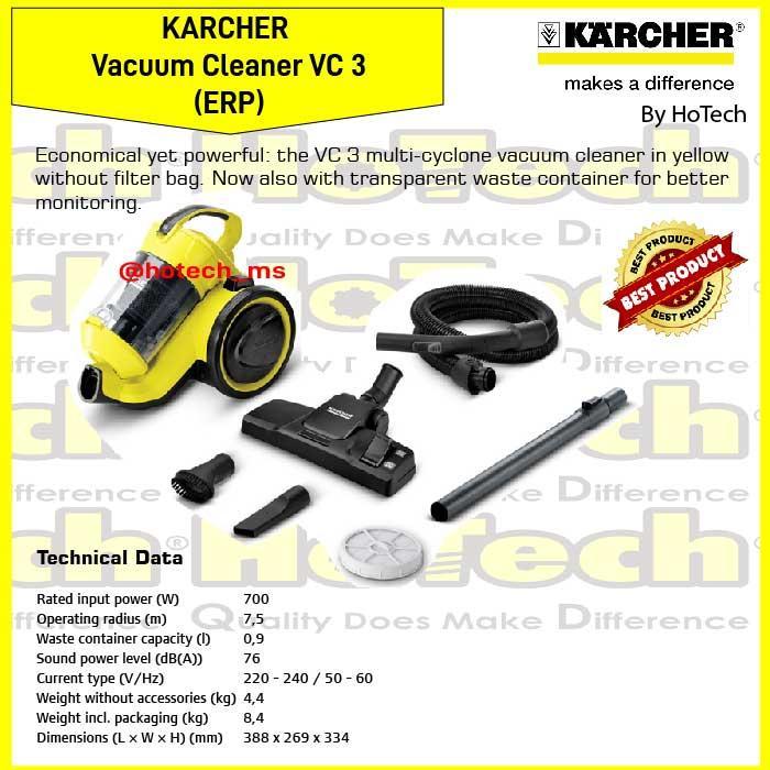 KARCHER VACUUM CLEANER VC3 KARCHER VC3 KARCHER VC 3 FLASH SALE