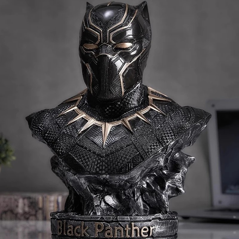 Maarrveeel Hero Black Panther Iron Man Mk42 Bust Resin Statue Collection