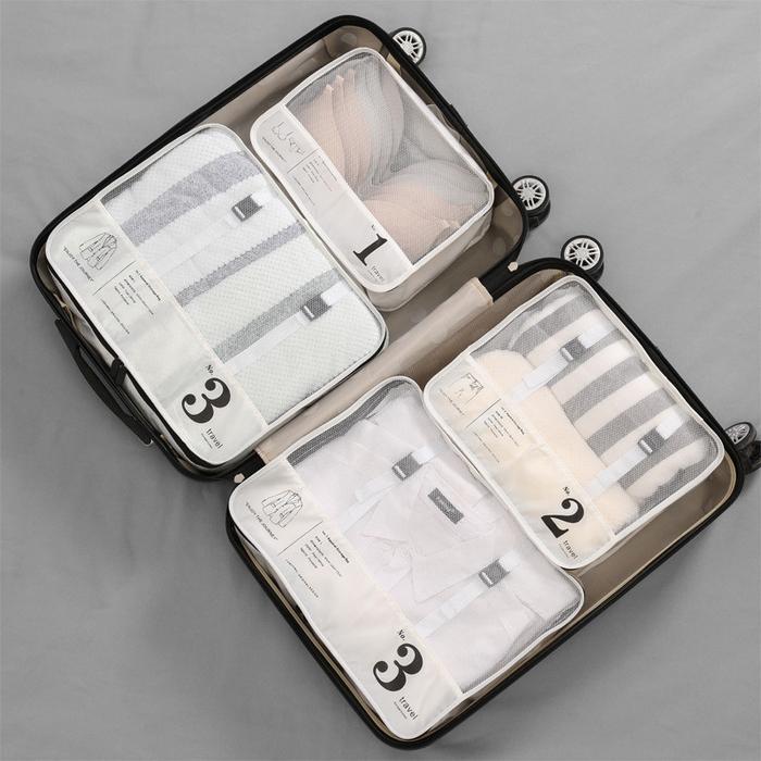 Tas Tempat Penyimpanan Baju Koper/ Travel Bag Set Jaring / Jala Storage Tas Penyimpanan/ Travel