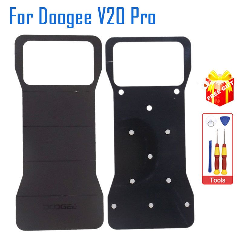 New Original DOOGEE V20 Pro Bottom Cover Back Battery Cover With Glass Plate Adhesive For DOOGEE V20