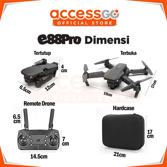 Sale- Drone E88 Pro Foldable Drone Lipat Single Camera Drone Pemula