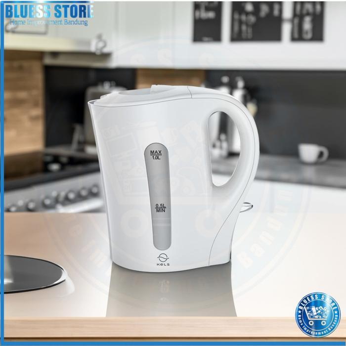 Kels Daven Teko Listrik 1 Ltr Pemanas Air Elektrik Water Kettle Putih