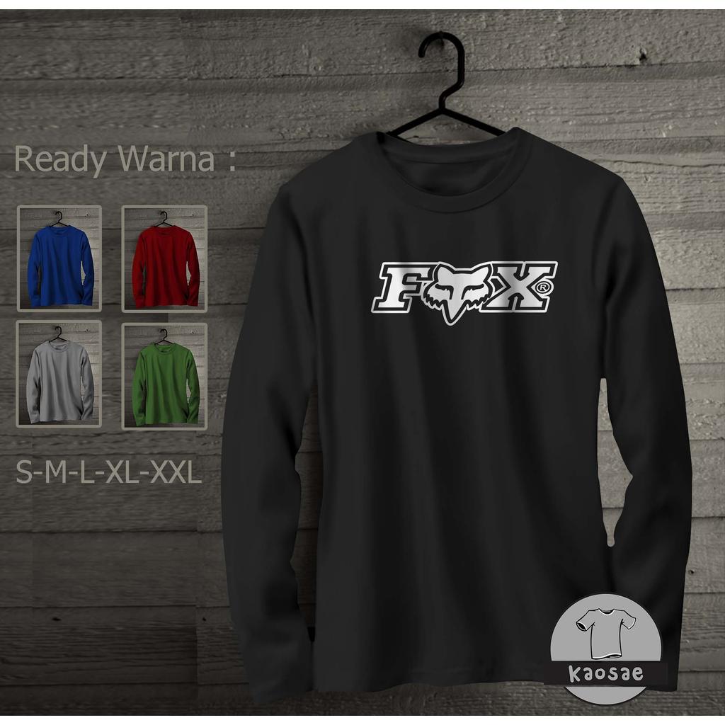Kaos Fox Logo Tangan Panjang Kaos Distro