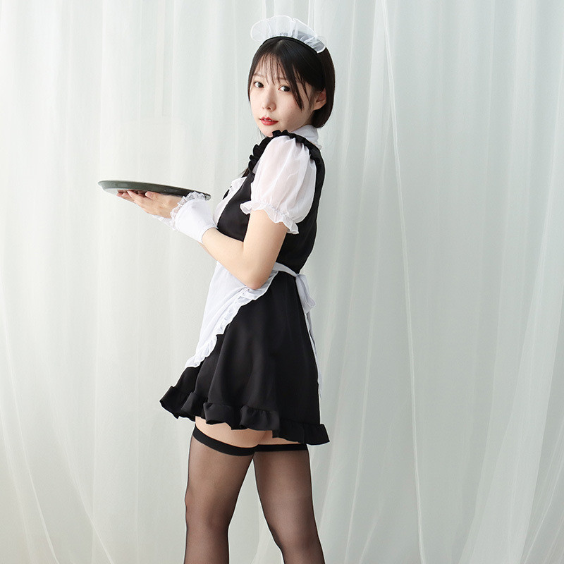 Anime Role Playing Coffee Maid Dress Japanese Sexy Female Maid Uniform Lolita Dress For Christmas