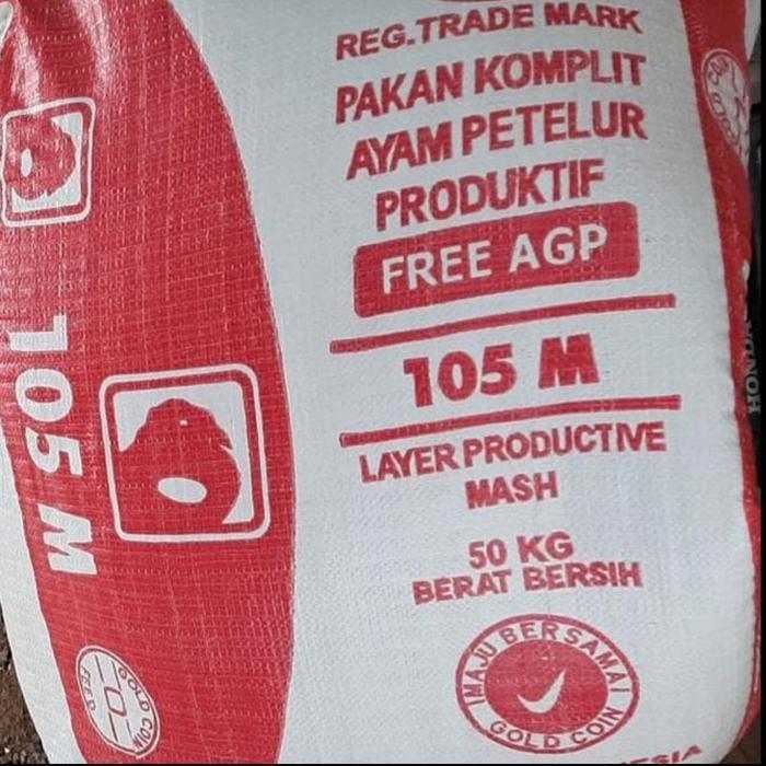 Cppetindo - Pakan Komplit Pur Ayam Petelur Gold Coin 105 Unggas Grosir