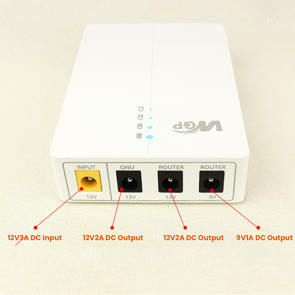 7800Mah Ups Backup Power Supply Portable Uninterruptible Power Bank 9V 12V 1A 2A 3A Dual Dc Output