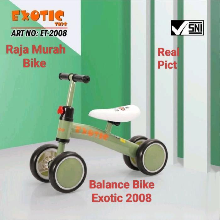 ( NEW ) - Sepeda Balance Bike Exotic 2008 Sepeda Anak Roda 4 Balance Bike Push Bike 2008 Exotic