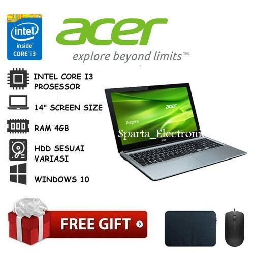 TERMURAH - Laptop ACER Aspire Core i3 Ram 8GB/1TB Windows 10 14 inch - 4GB/500GB