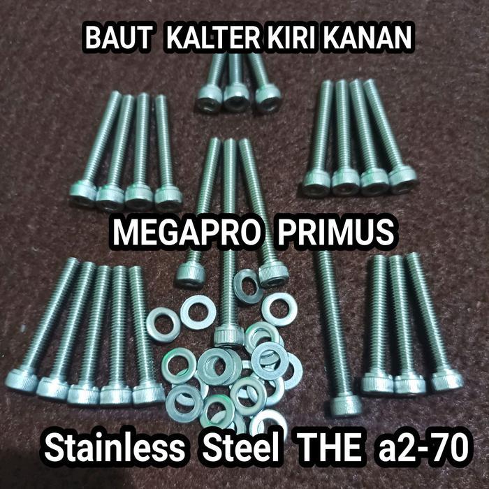 Baut Blok Megapro Primus L Stainless #Gratisongkir