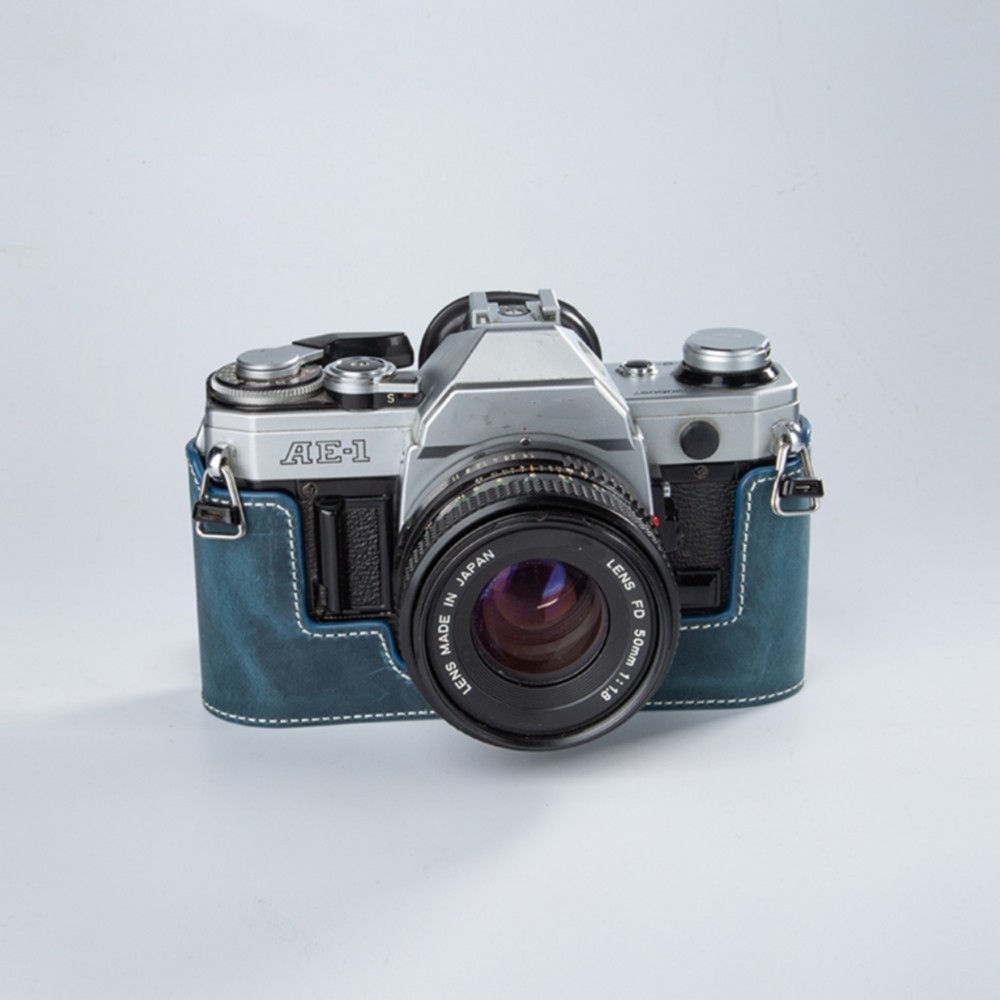 For Canon AE- 1 A-1 AE1 A1 Case A 1 Genuine Leather Half Case A1 Half Bag AE 1 Handmade Camera Bag
