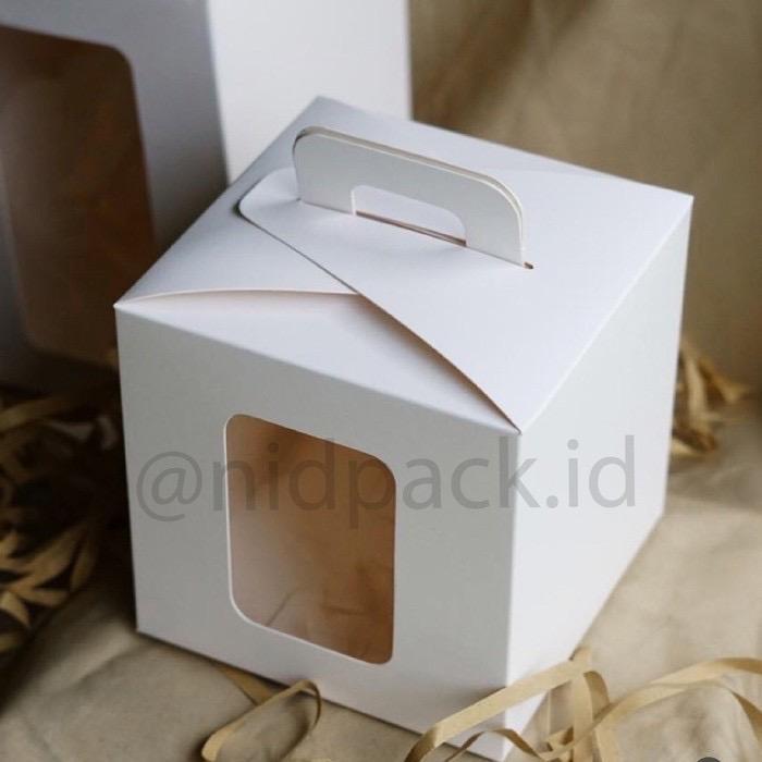 Dus Kue Kering / Gable Box 20Cm (White) Redy Stok