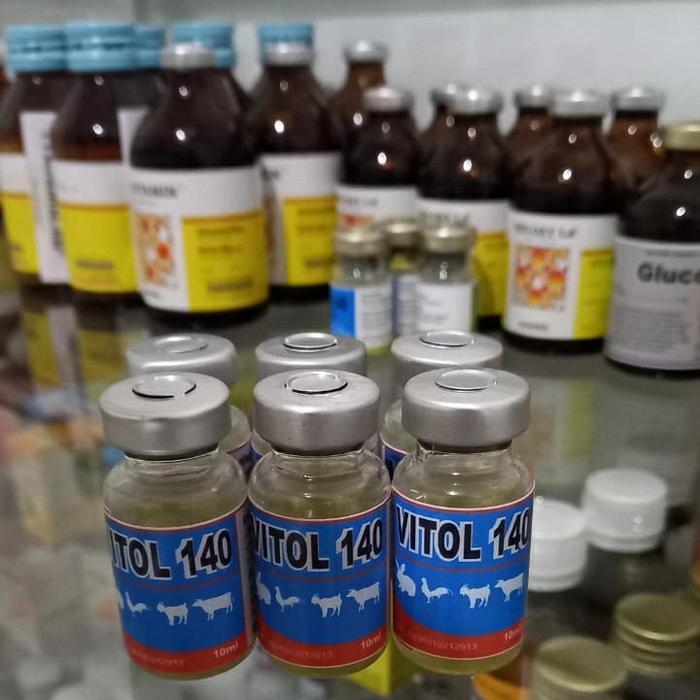 Vitol-140 10 Ml Obat Pemacu Birahi Hewan Sapi Kuda Kambing Babi Anjing Original