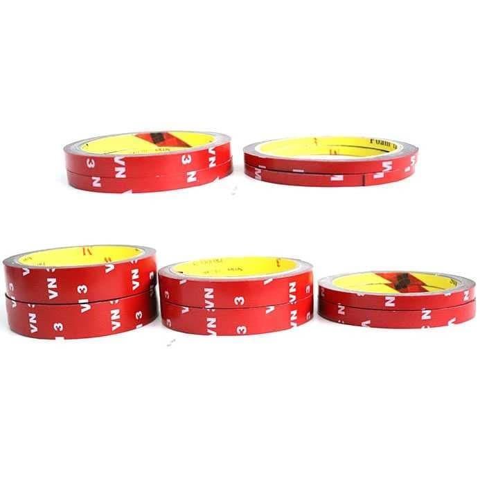 Double tape 3m Merah Double tip Lem 2 Sisi Kecil Besar VN3 Panjang 3M