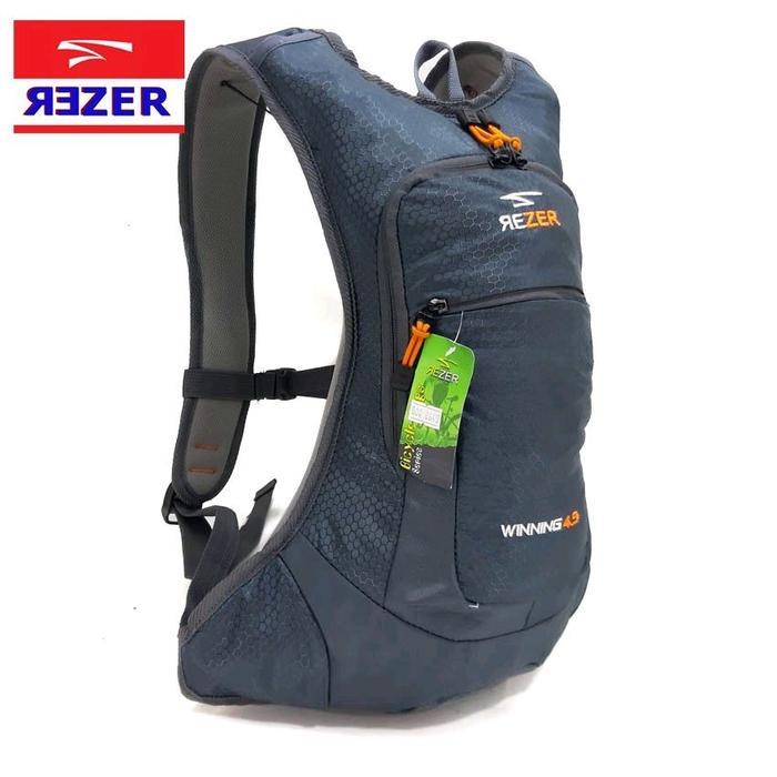 Tas Ransel Sepeda Rezer Tas Pria Wanita Bahan Diamond Kombinasi Ura Dengan Ruang Utama Dan Kantong