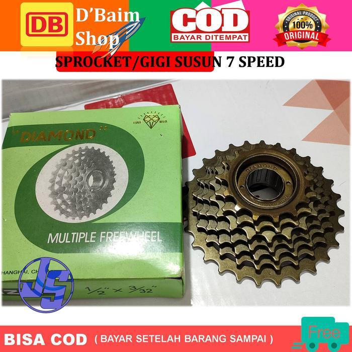 Gear Sepeda 7 Speed Drat Ulir Diamond Sprocket Freewheel 7 Speed Sepeda Gunung Lipat Minion Ctb